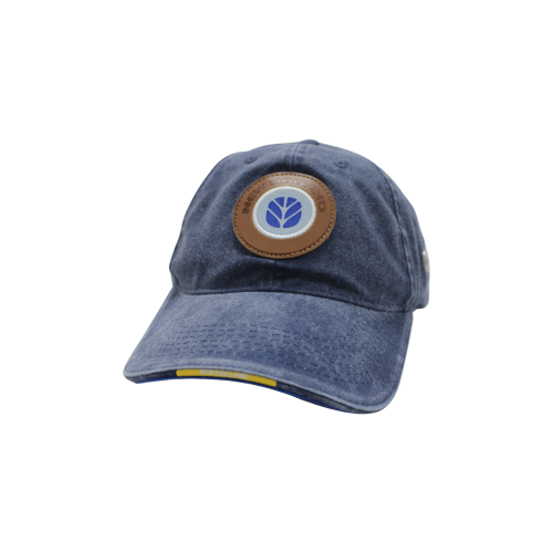 CAP NAVY LEATHER BADGE