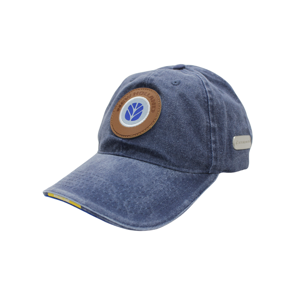 CAP NAVY LEATHER BADGE