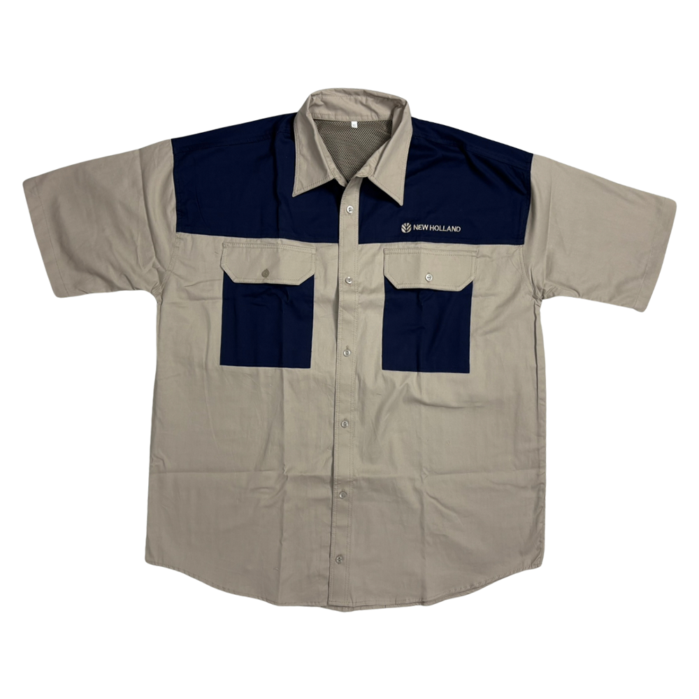 SHIRT 2 TONE  STONE/NAVY