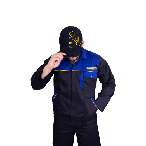 CAP NAVY WITH YELLOW TRACKS