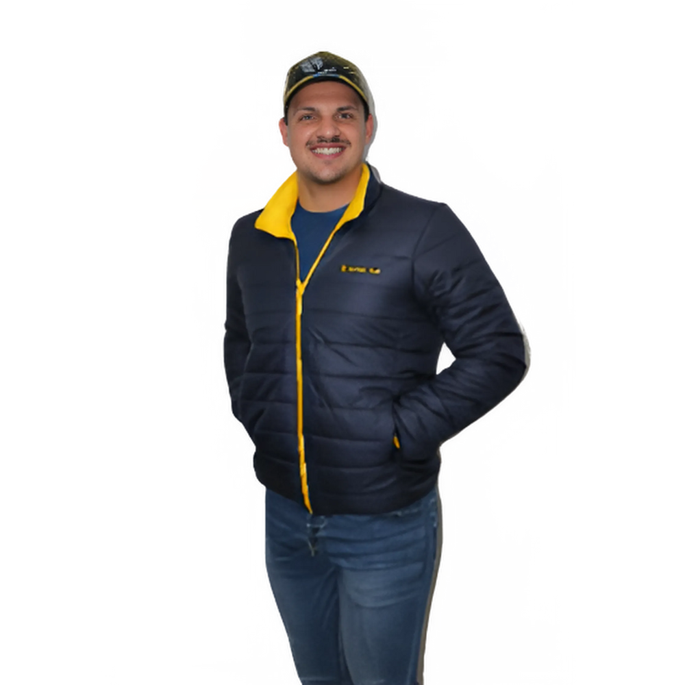 MENS NAVY/YELLOW PUFFER