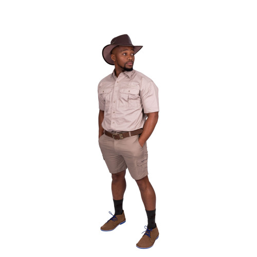 K CARGO SHORT WITH ELASTIC KHAKI K CARGO SHORT WITH ELASTIC KHAKI