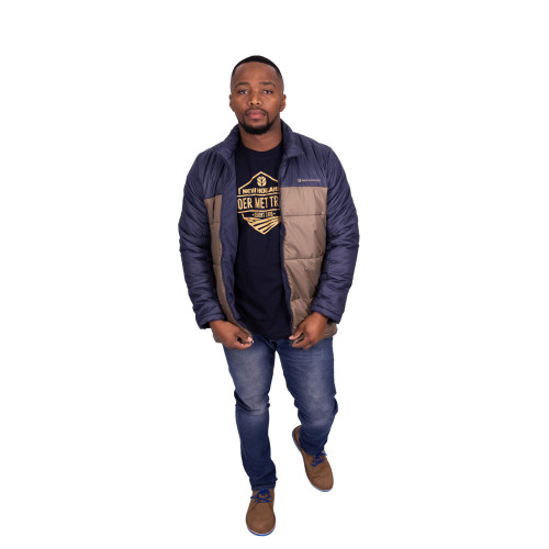 MENS PUFFER NAVY/KHAKI MENS PUFFER NAVY/KHAKI